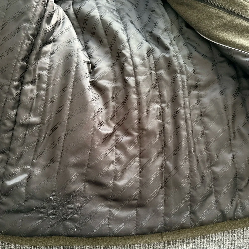 Karl Lagerfeld Dark Green Military Jacket